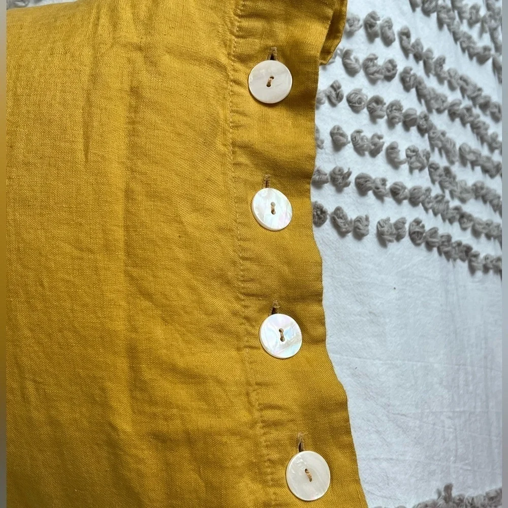 Serena & Lily 100% Linen Boothbay Sunflower 14”x40” Pillow Cover NWT Coastal